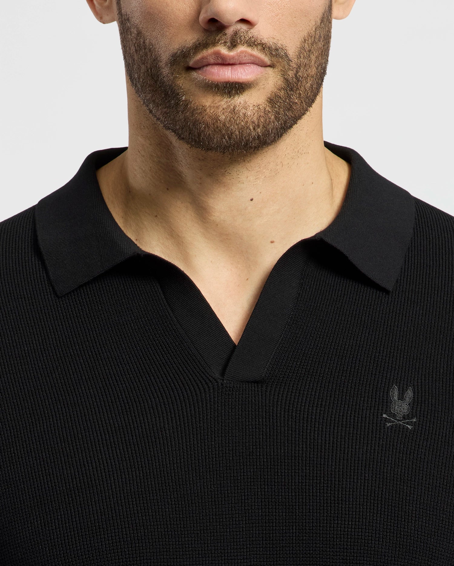 MENS LEETON KNIT POLO SHIRT - B6E562F200 - Image 3