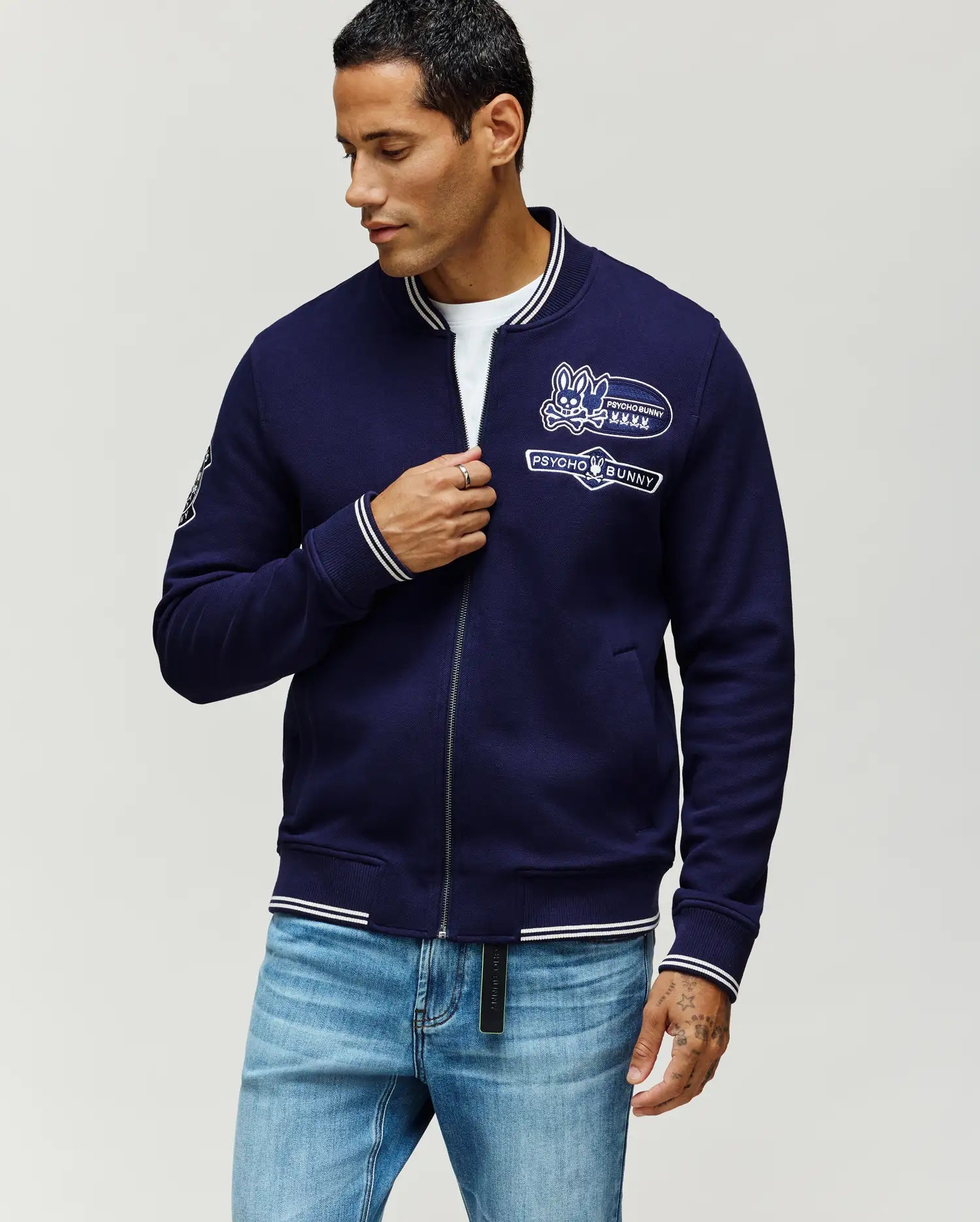 MENS DESMOND PIQUE KNIT BOMBER - MO1100018 - Image 4