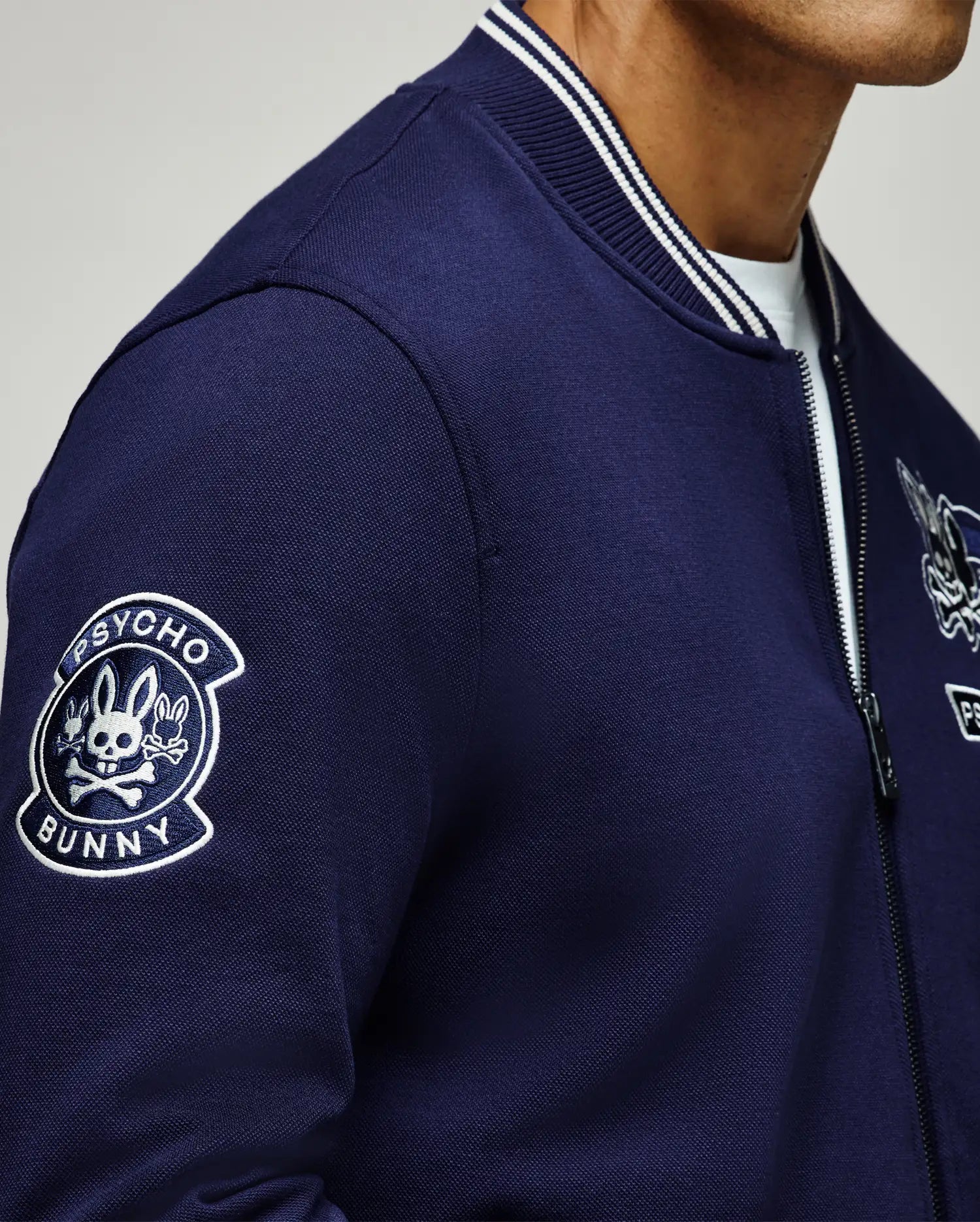 MENS DESMOND PIQUE KNIT BOMBER - MO1100018 - Image 3