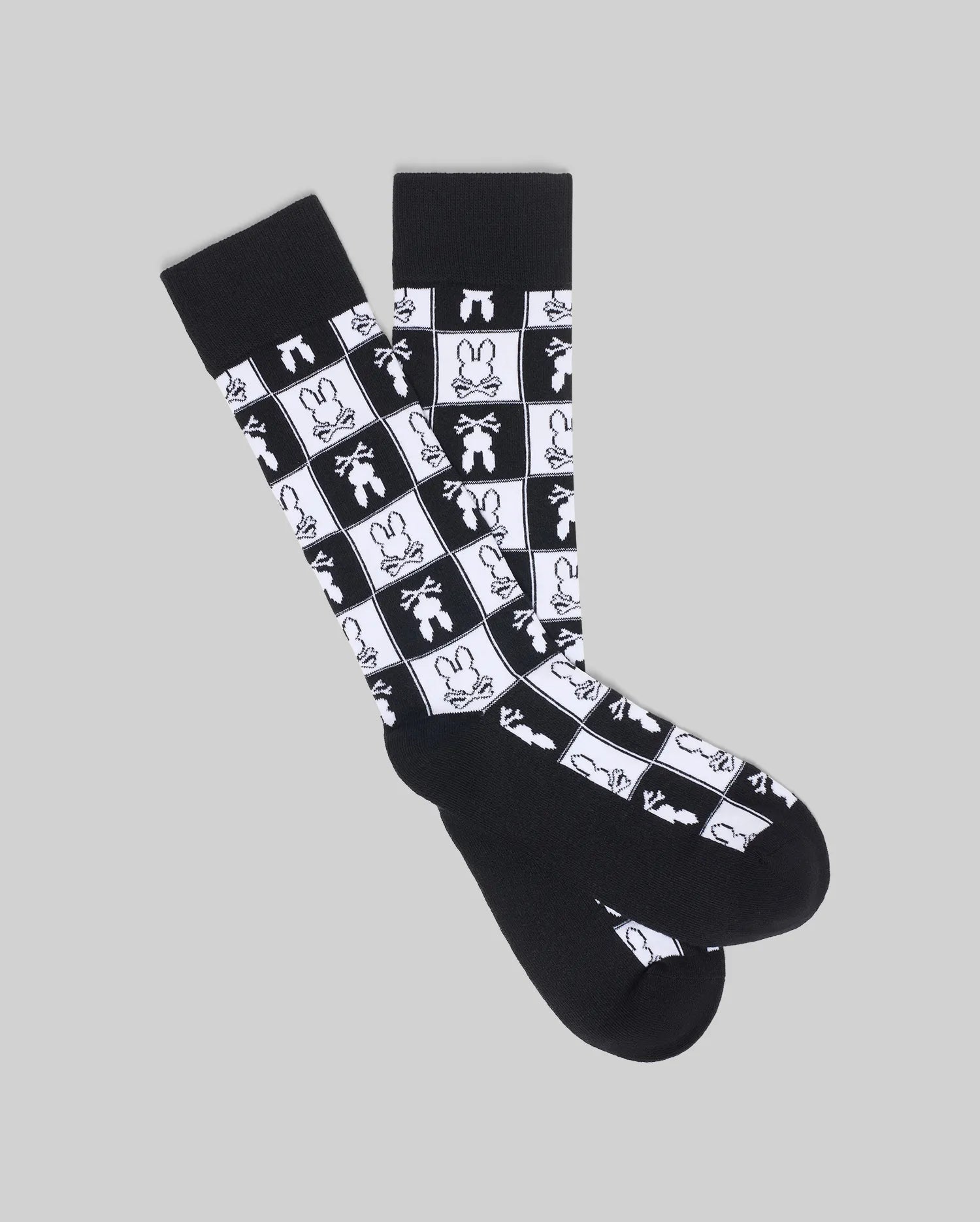 MENS ALL OVER SQUARE BUNNY DRESS SOCK - MO2200032
