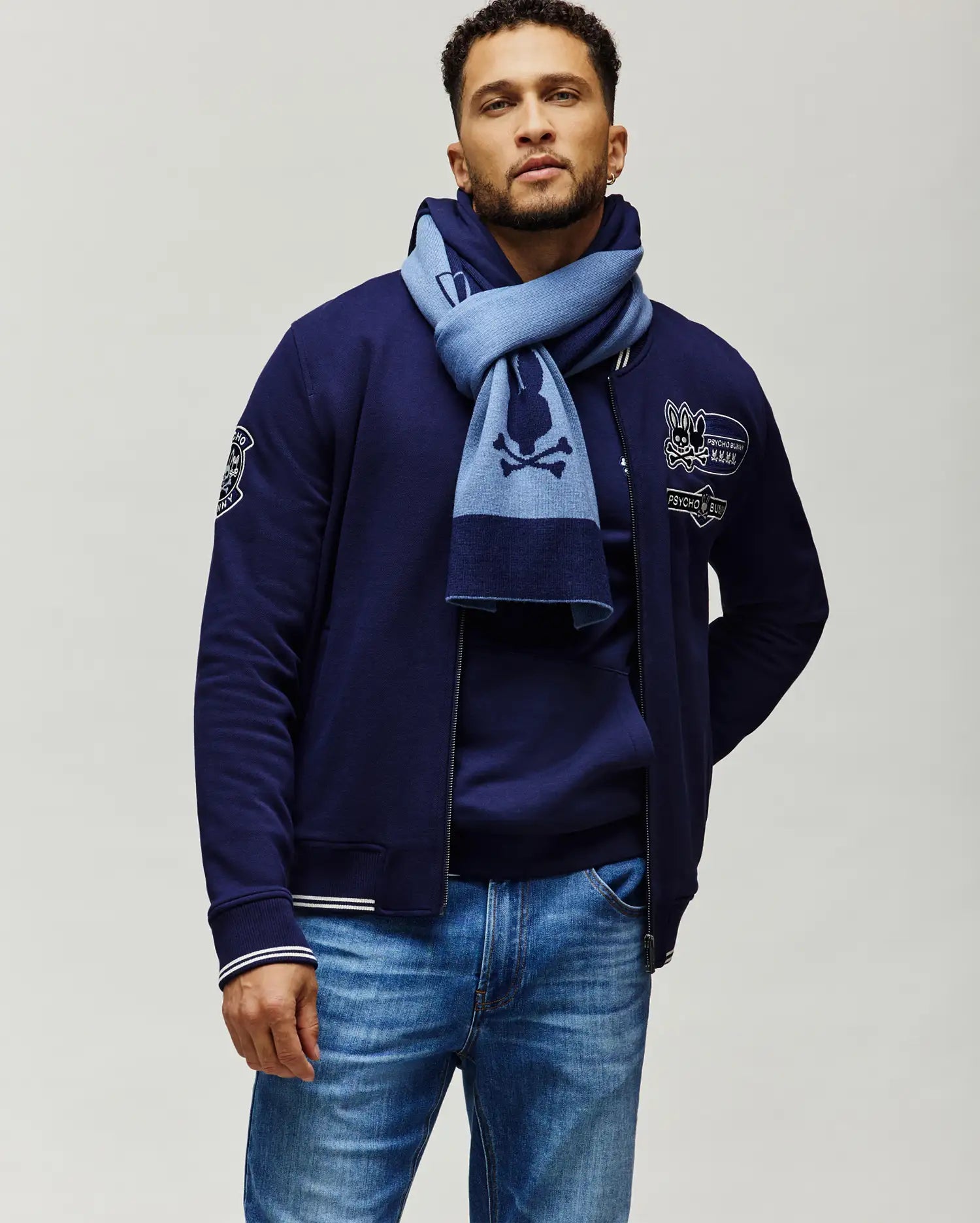 MENS DARIAN SQUARE LOGO SCARF - MO2500015 - Image 2