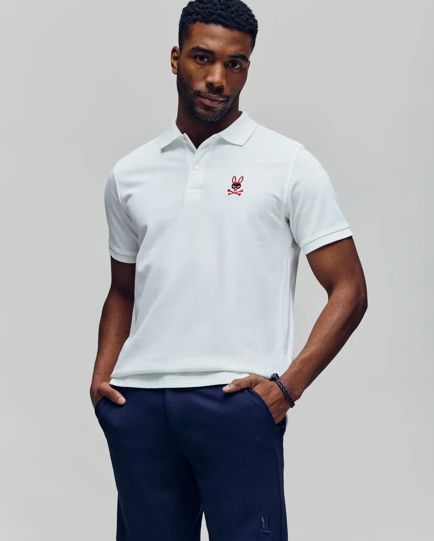 MENS MISCHIEF BUNNY PIQUE POLO - MT0100025