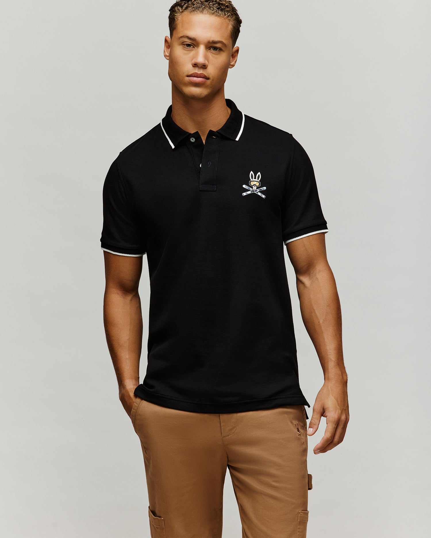 MENS INDIGO BUNNY PIQUE POLO - MT0100074