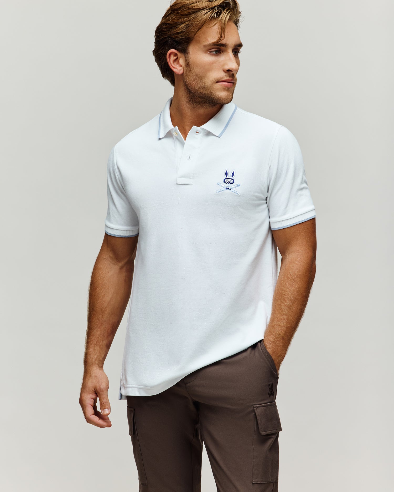 MENS INDIGO BUNNY PIQUE POLO - MT0100074 - Image 2
