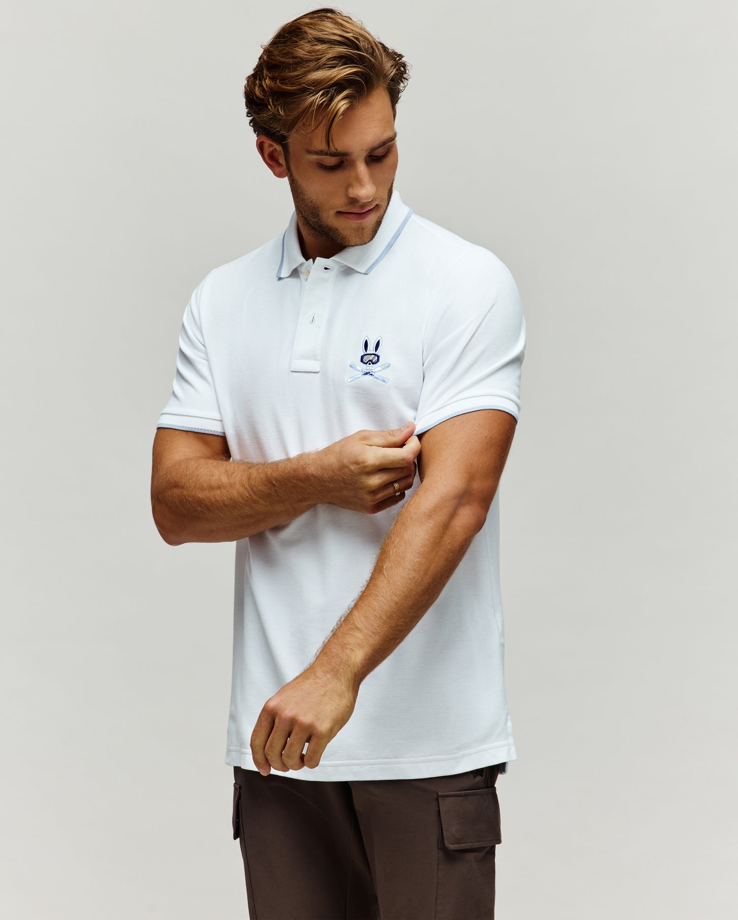 MENS INDIGO BUNNY PIQUE POLO - MT0100074 - Image 3