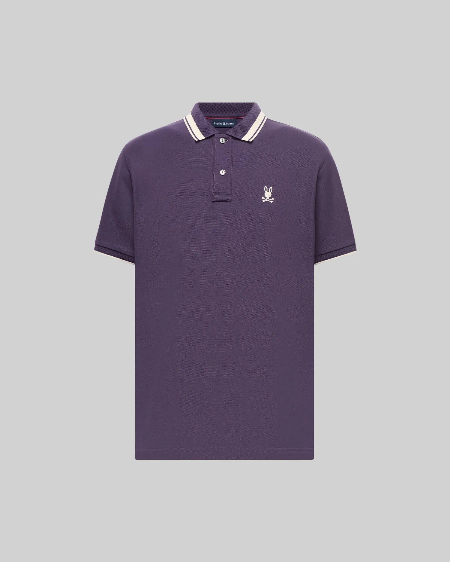 MENS INDIGO TEXTURED COLLAR PIQUE POLO - MT0100082 - Image 5