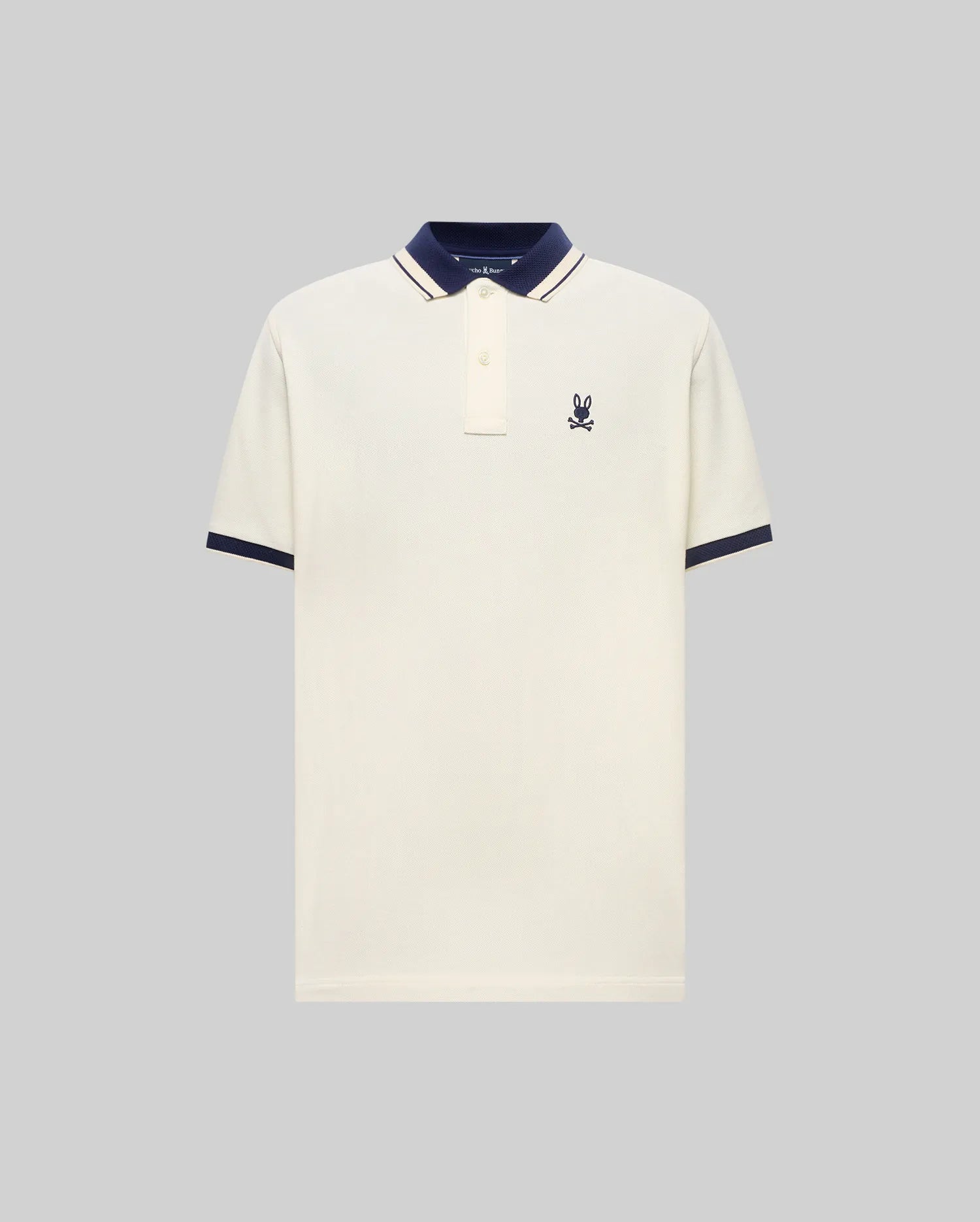 MENS INDIGO TEXTURED COLLAR PIQUE POLO - MT0100082 - Image 5