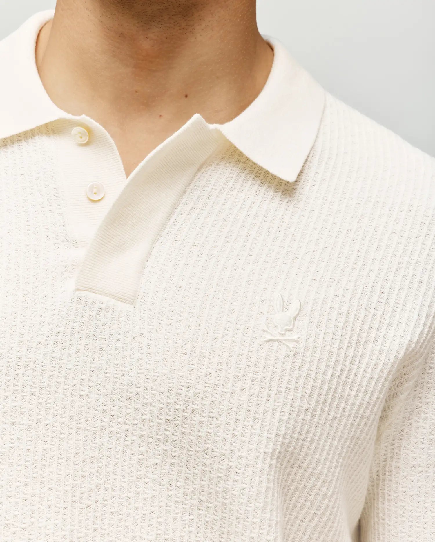 MENS ROMAN LONG SLEEVE KNIT POLO - MT0100153 - Image 2