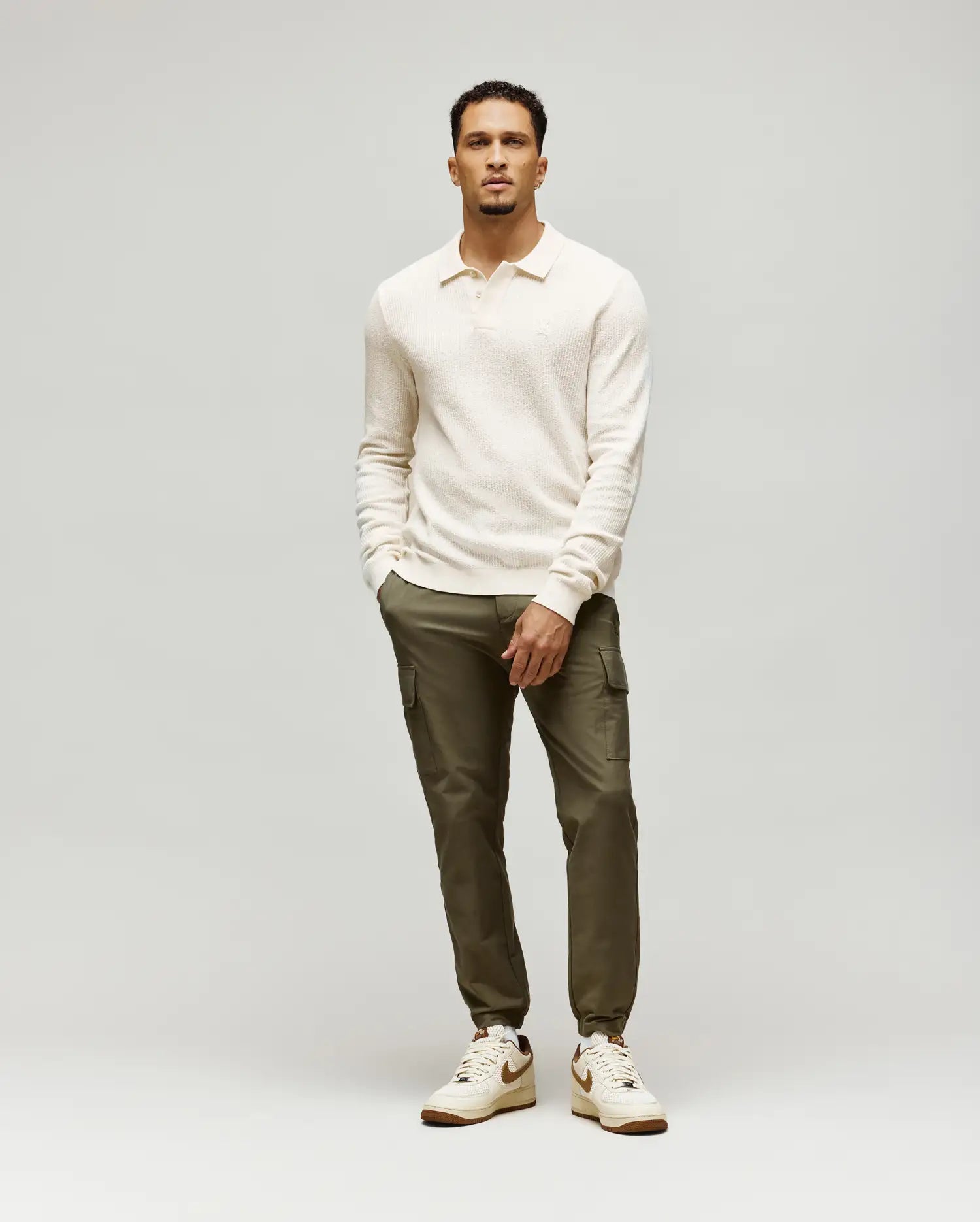 MENS ROMAN LONG SLEEVE KNIT POLO - MT0100153 - Image 4