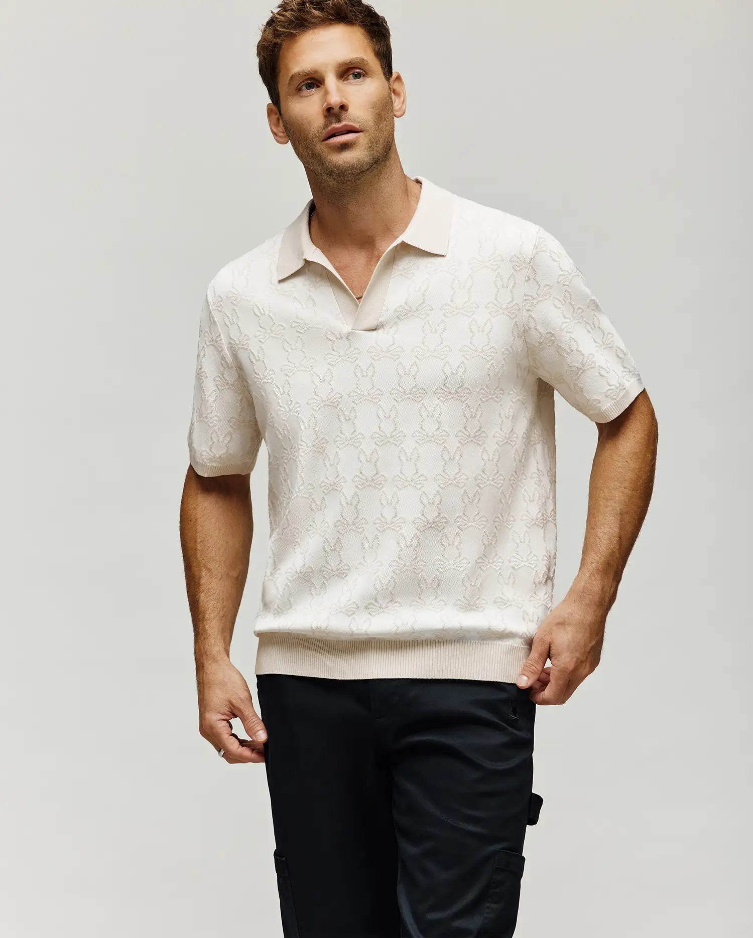 MENS ELDEN JOHNNY COLLAR POLO - MT0100157 - Image 3