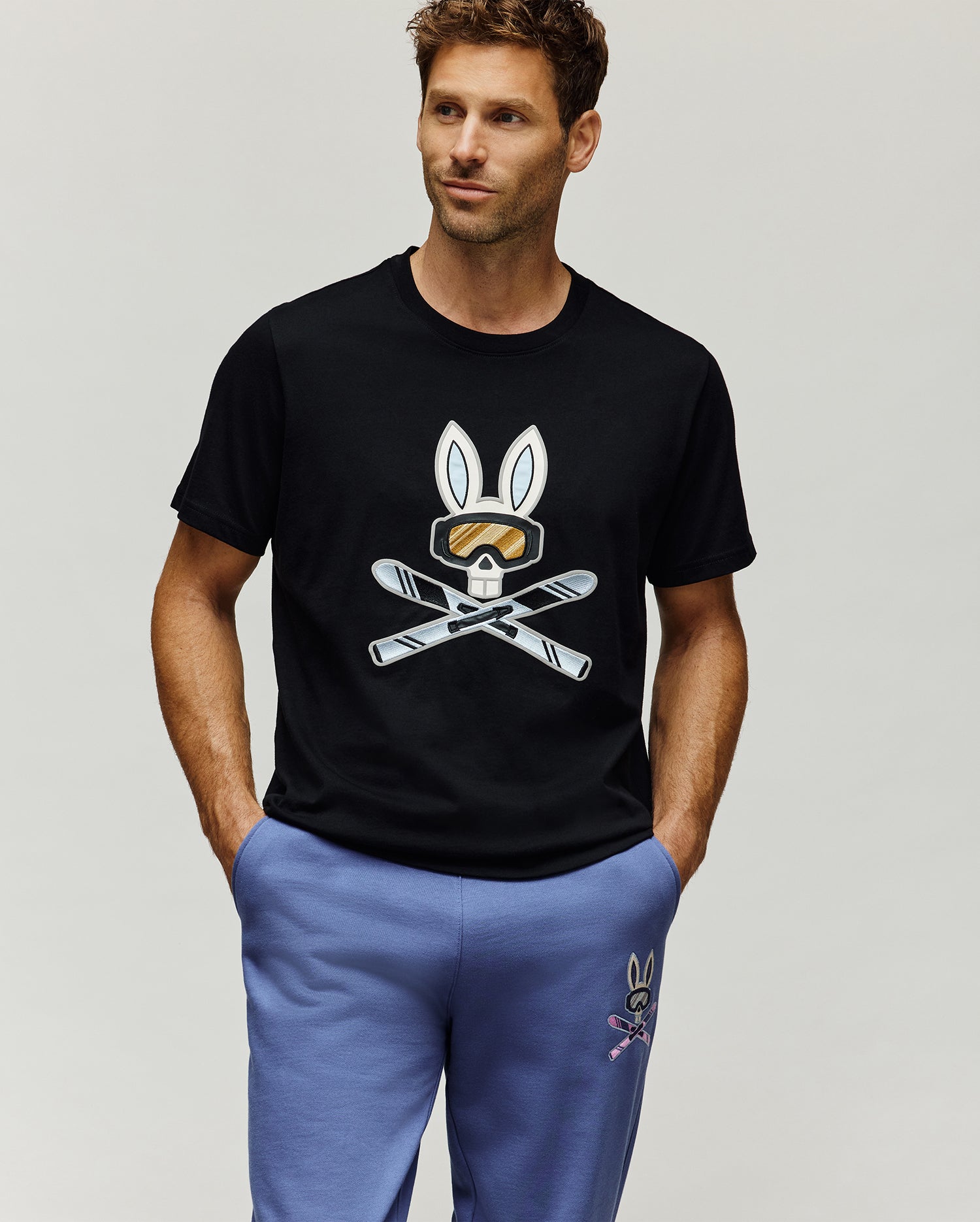 MENS INDIGO BUNNY GRAPHIC TEE - MT0200148 - Image 2