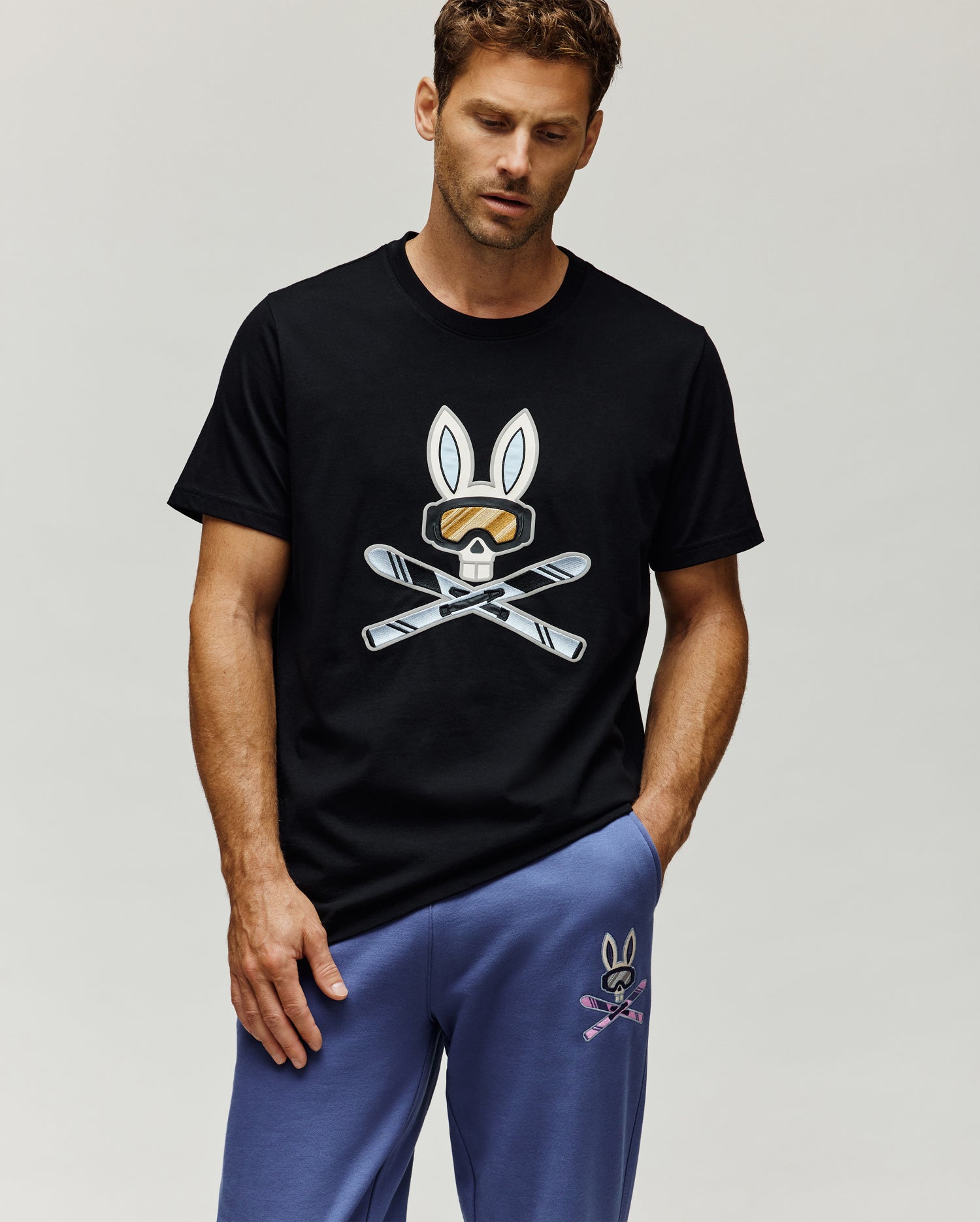 MENS INDIGO BUNNY GRAPHIC TEE - MT0200148 - Image 4