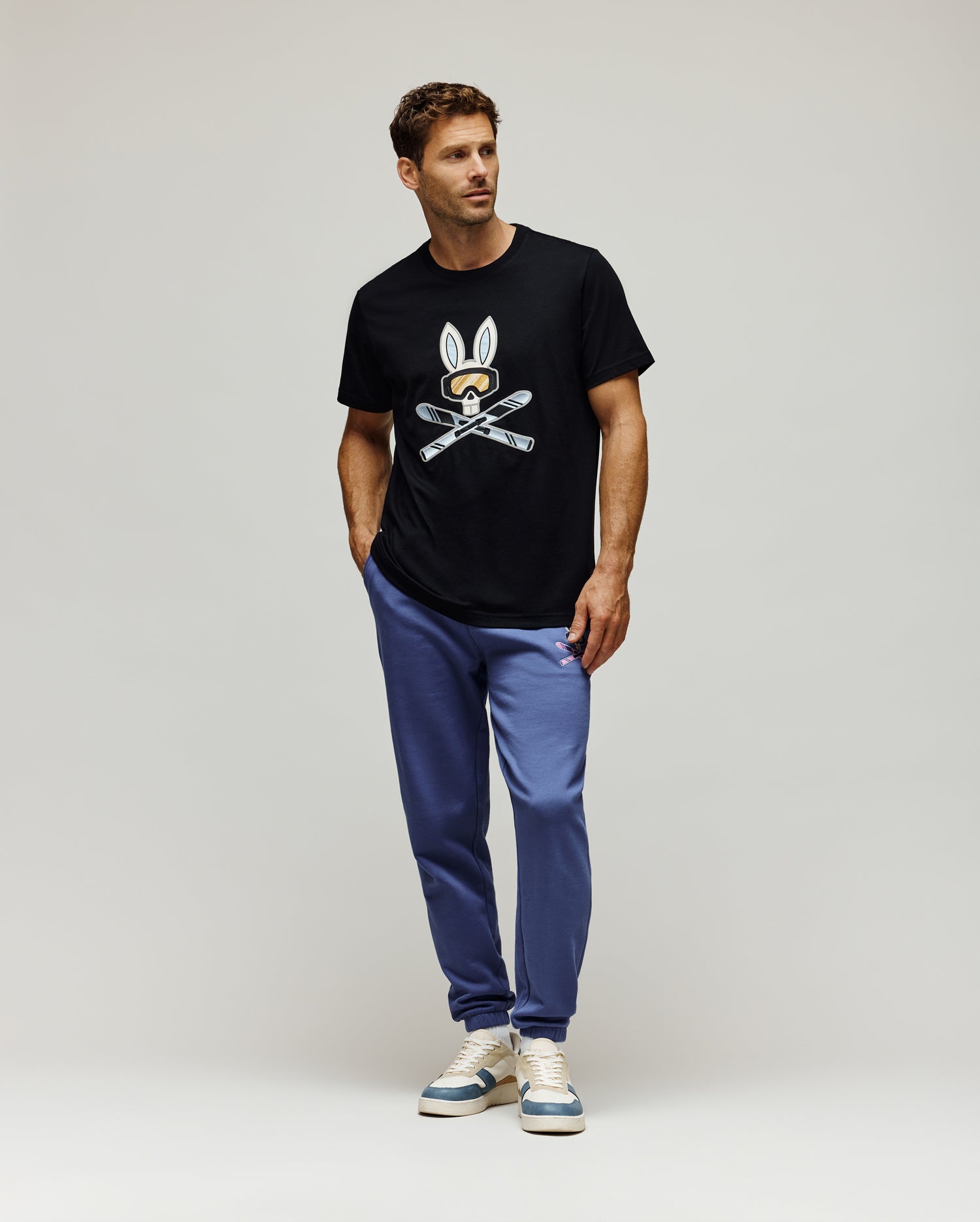 MENS INDIGO BUNNY GRAPHIC TEE - MT0200148 - Image 5