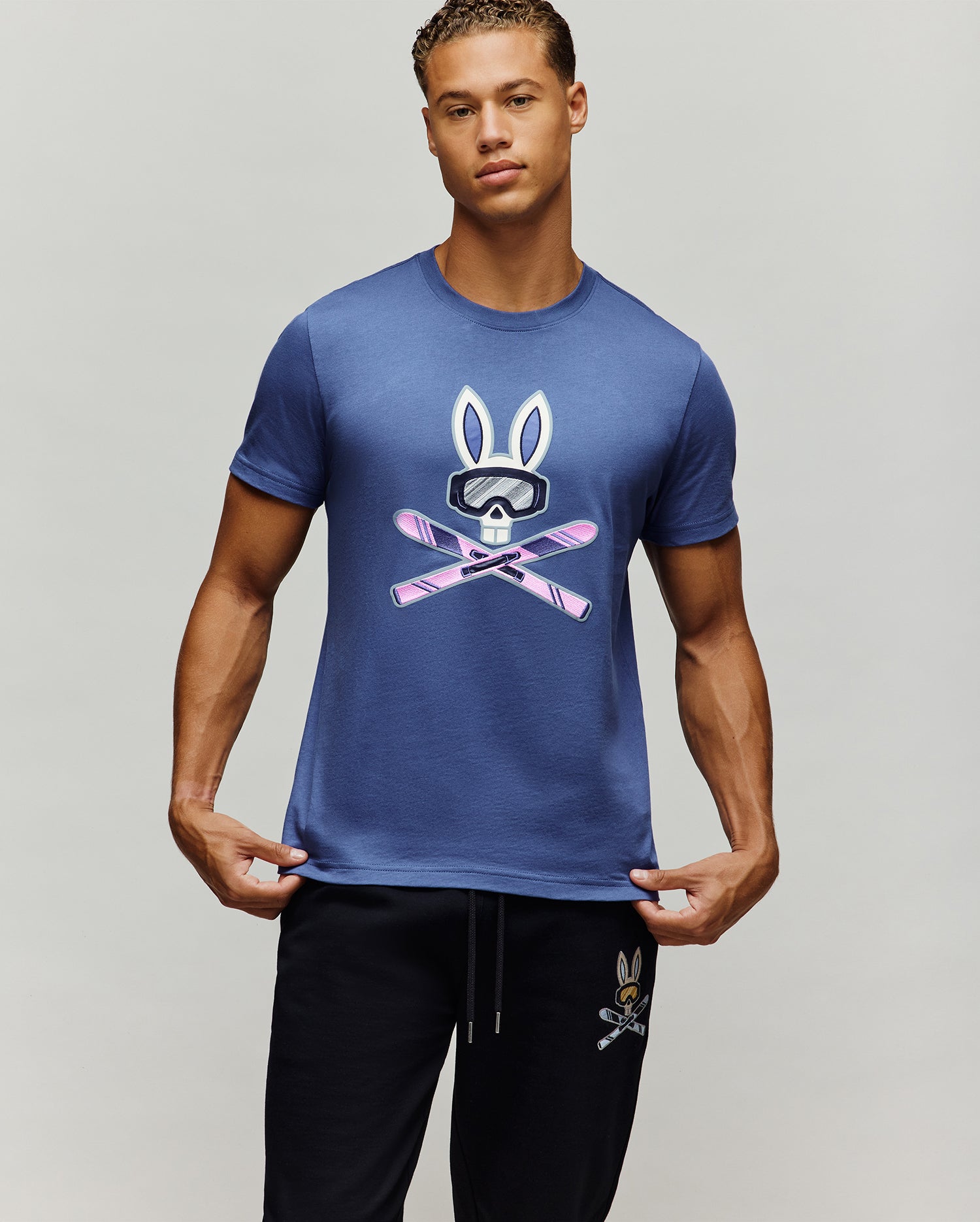 MENS INDIGO BUNNY GRAPHIC TEE - MT0200148 - Image 4