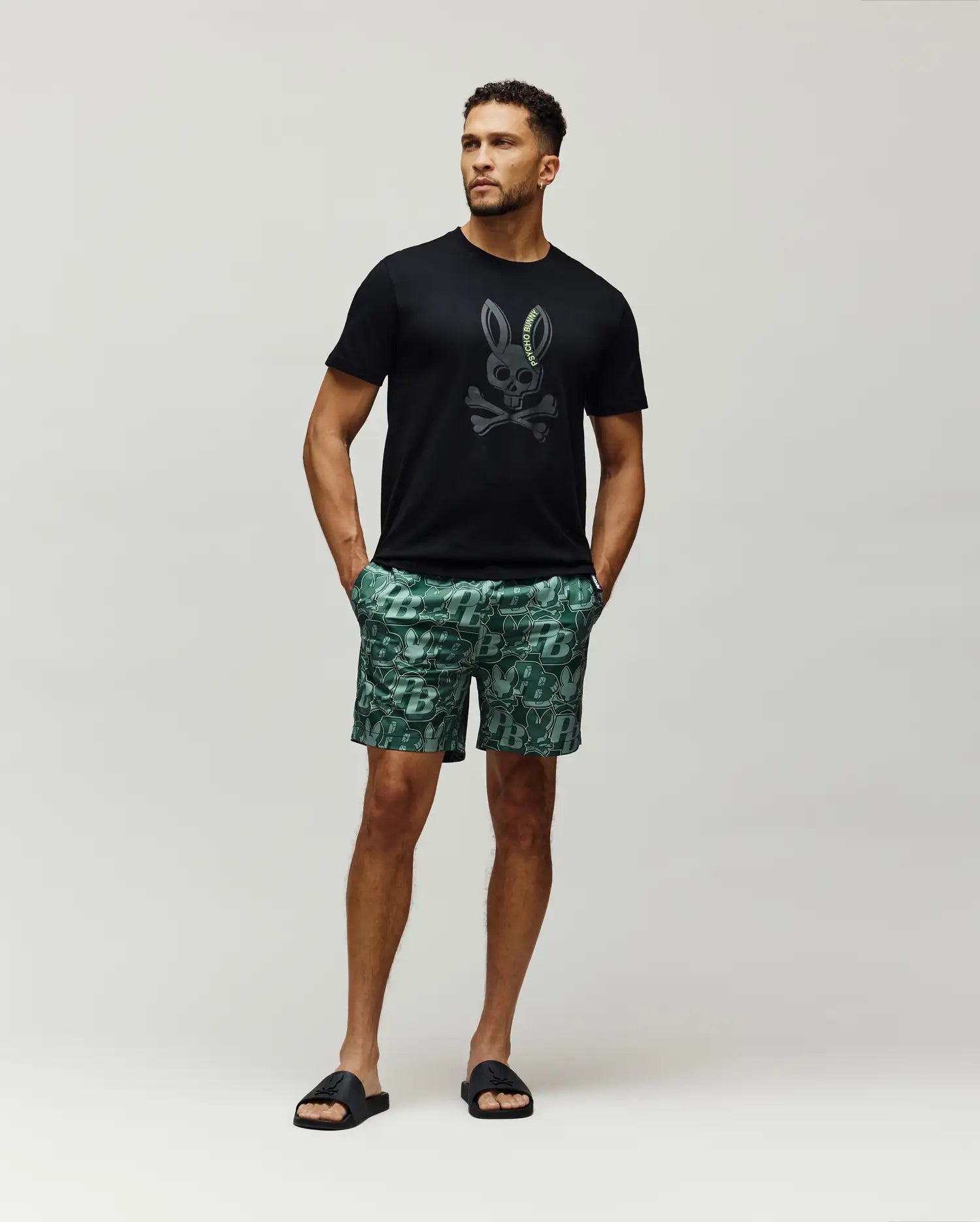 MENS SERGE EMBROIDERED BUNNY GRAPHIC TEE - MT0200405 - Image 4