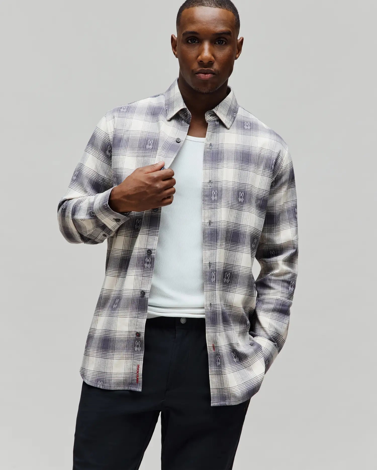 MENS KURT PLAID FLANNEL SHIRT - MT0300027 - Image 5