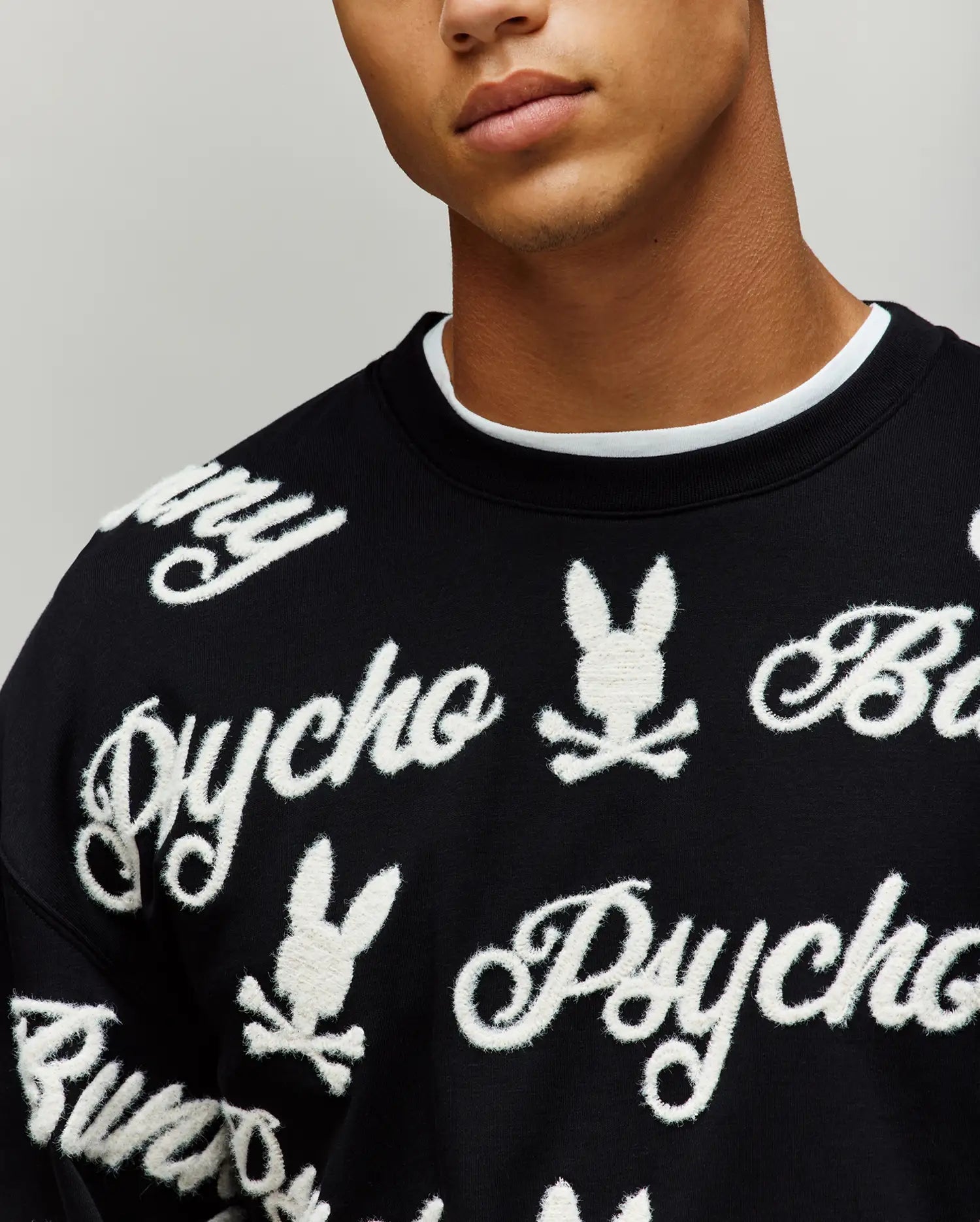 MENS SKYLAR ALL OVER FUZZY CREW - MT0500104 - Image 2