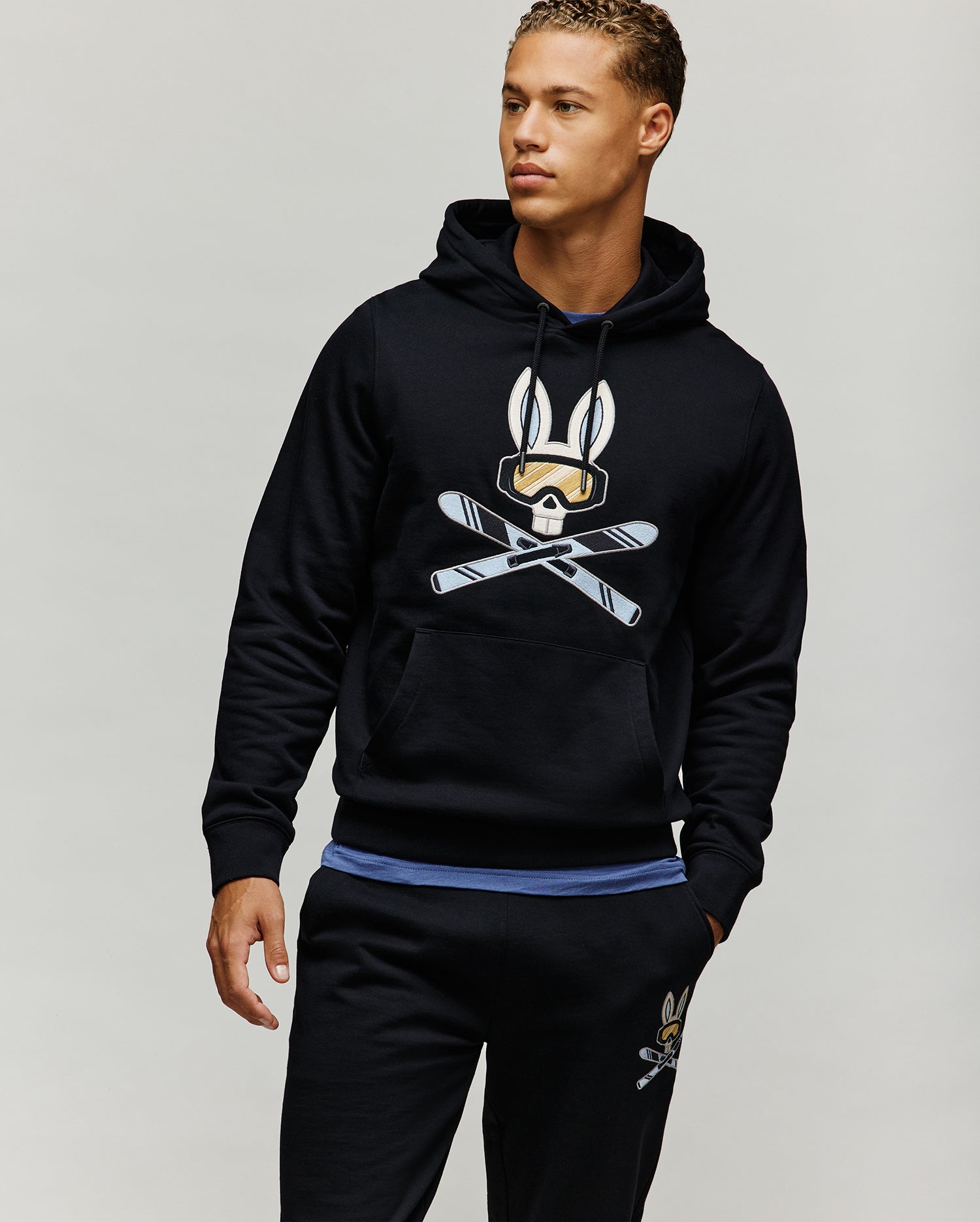 MENS INDIGO SKI BUNNY HOODIE - MT0500150 - Image 3
