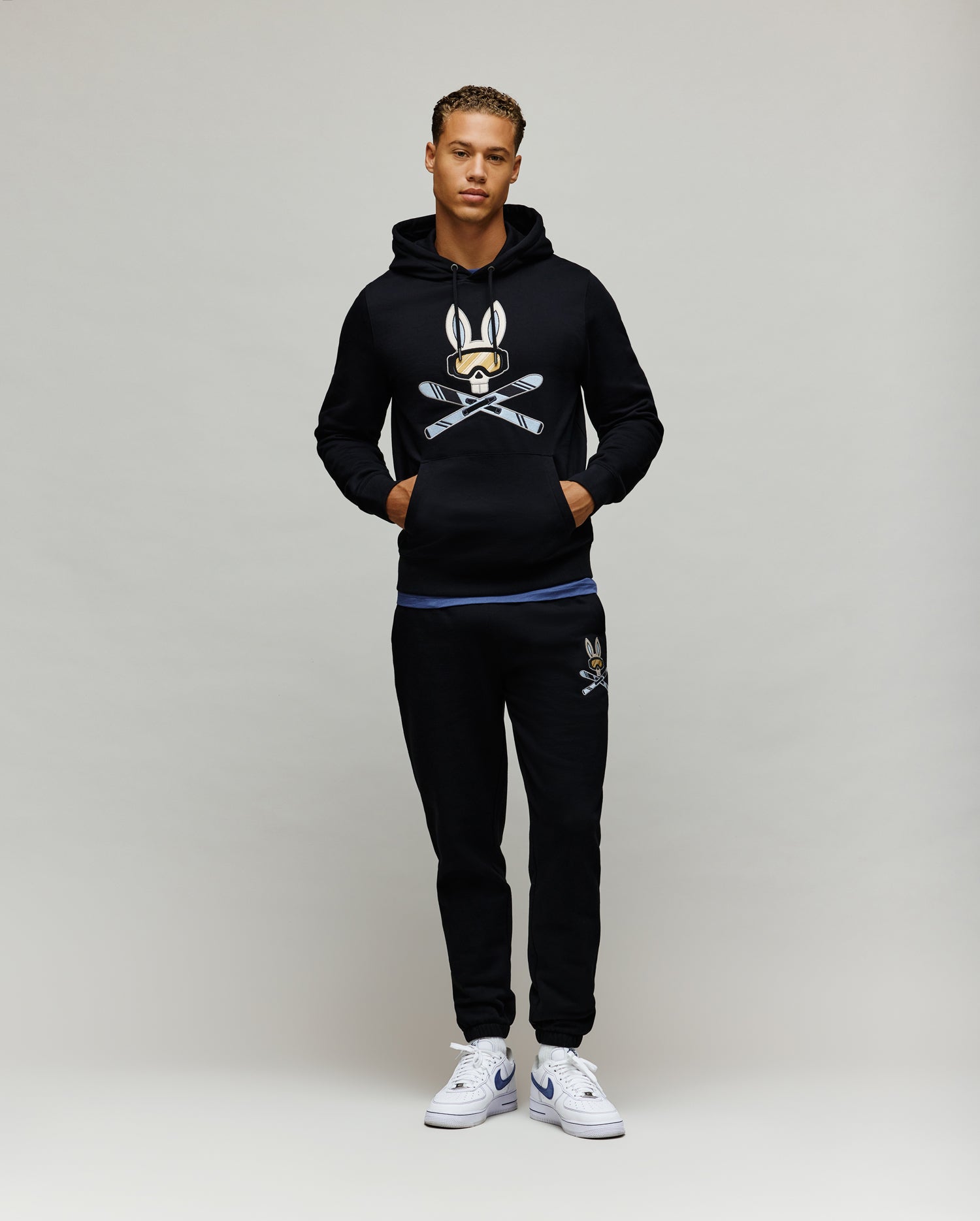 MENS INDIGO SKI BUNNY HOODIE - MT0500150 - Image 4
