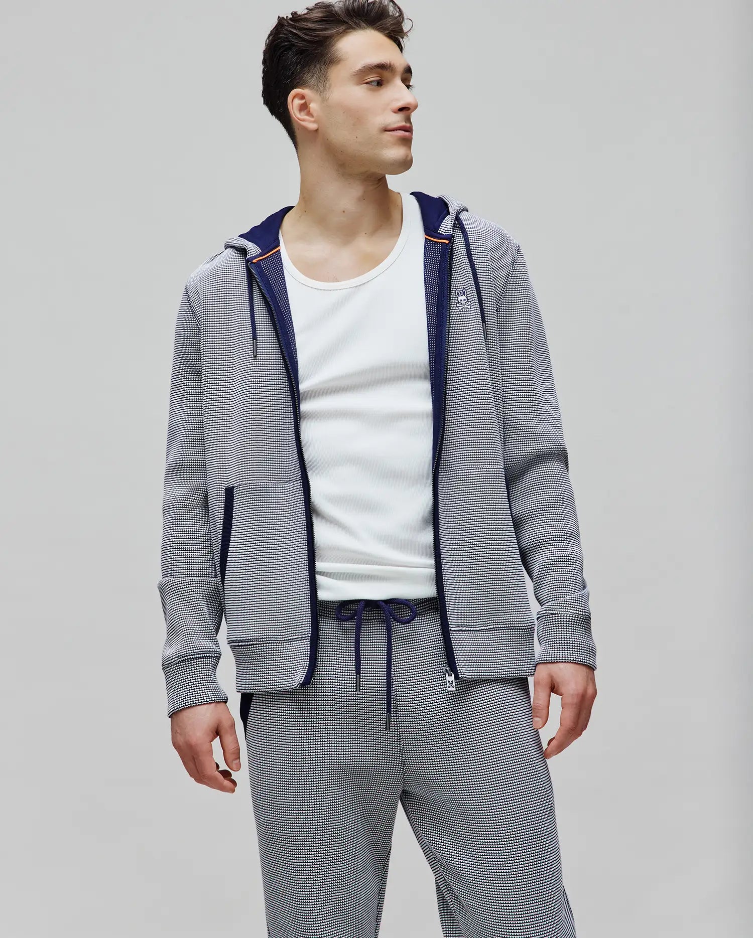 MENS MAXTON WAFFLE FULL ZIP HOODIE - MT0500170 - Image 3