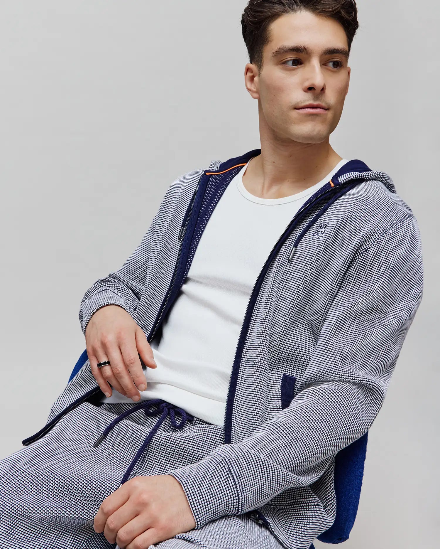 MENS MAXTON WAFFLE FULL ZIP HOODIE - MT0500170 - Image 4